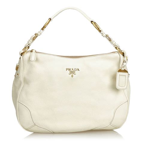 prada nylon shoulder bag white|Prada vintage nylon shoulder bag.